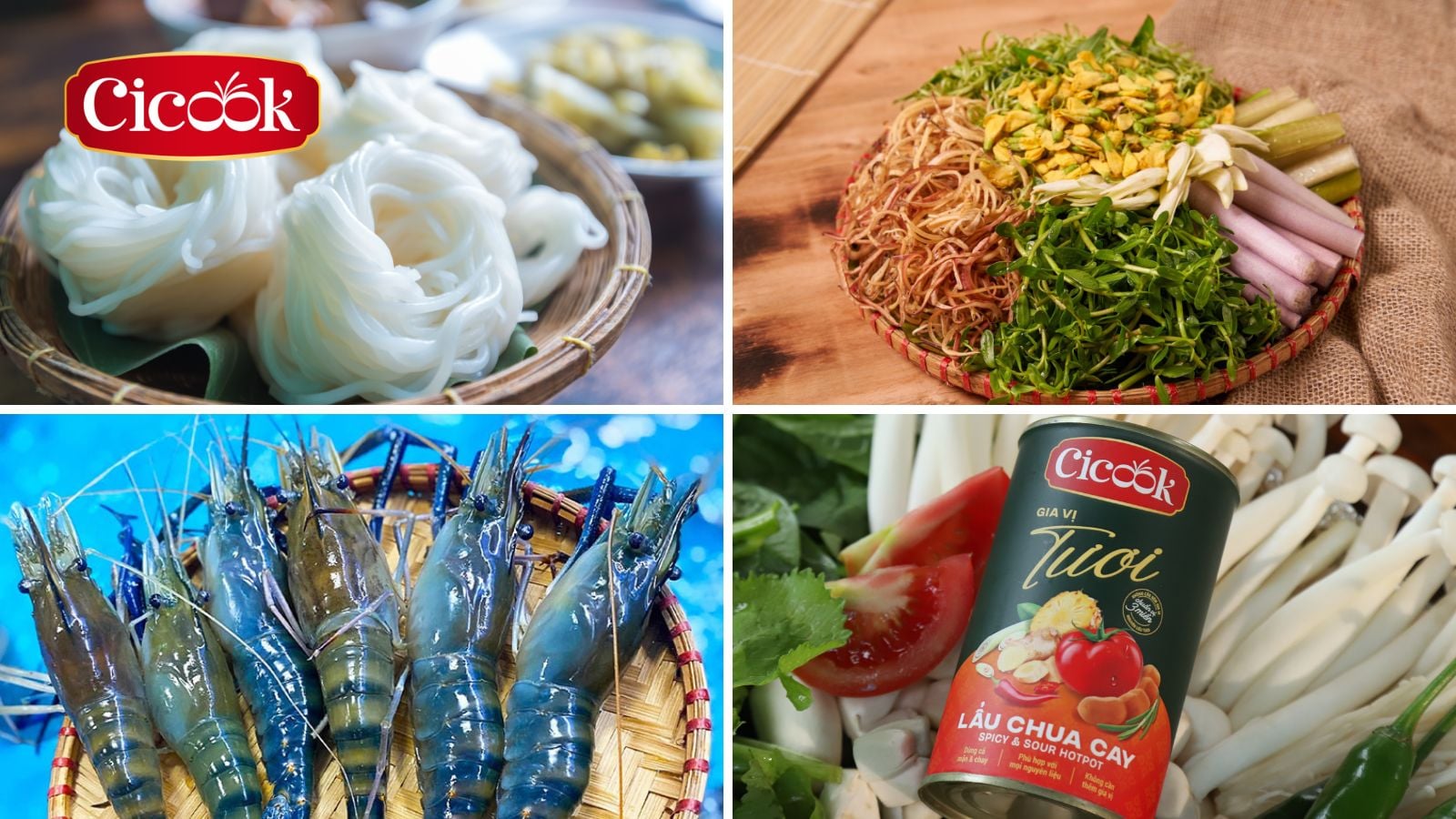 Nguyên liệu lẩu tôm càng xanh