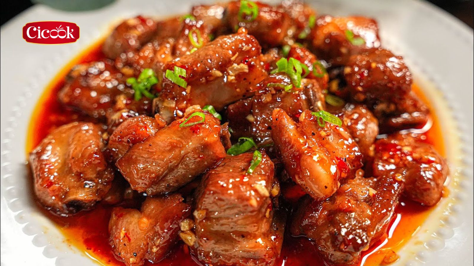 Nhận xét món sườn non xốt chua cay