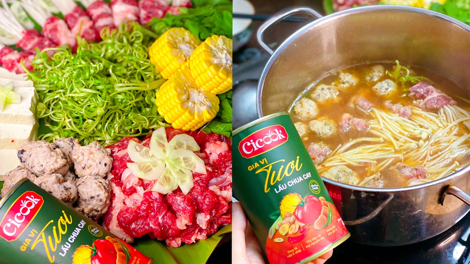 Tiện lợi và cách sử dụng lon xốt lẩu Cicook