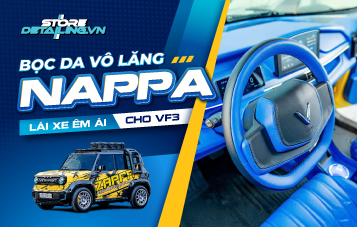 Bọc da vô lăng Nappa cho VF3