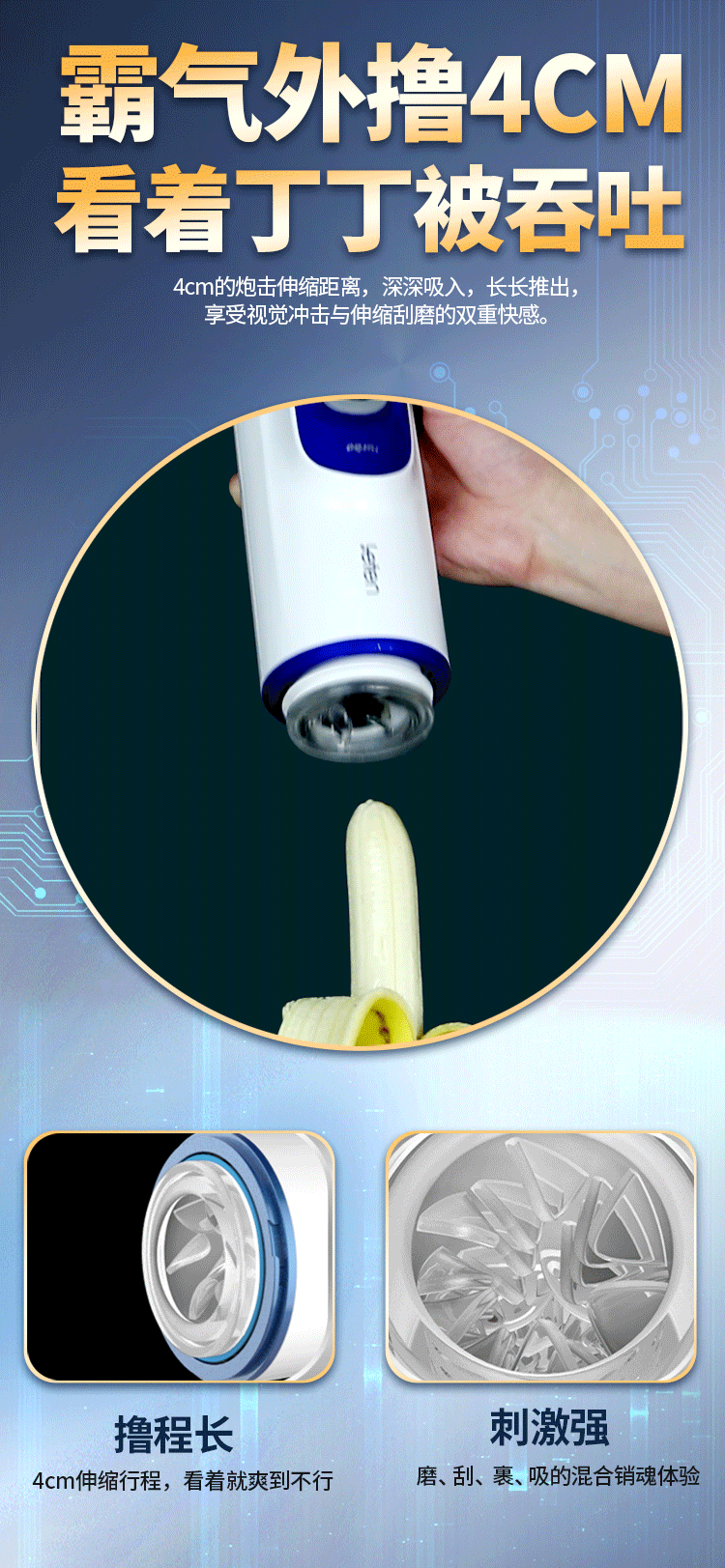 Âm đạo giả Leten Thrusting Masturbation bú mút tự động