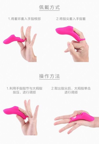 Bao cao su rung ngón tay massage điểm G điều khiển từ xa
