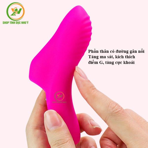 Bao cao su rung ngón tay massage điểm G điều khiển từ xa
