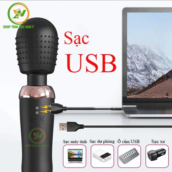 Chày rung 2 đầu chức năng rung thụt siêu mạnh kích thích điểm G