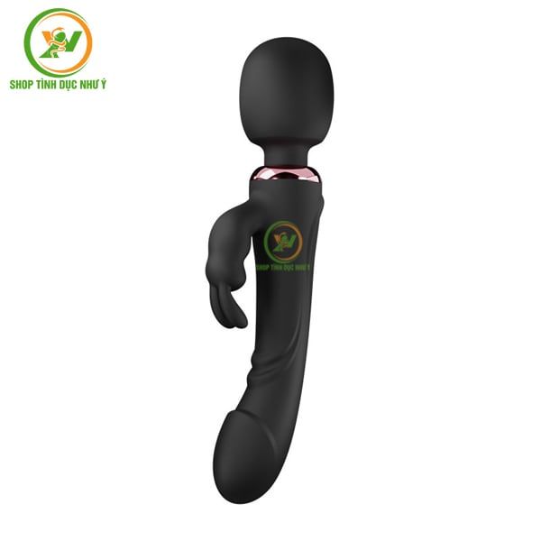 Chày rung 2 đầu kèm tai thỏ massage điểm G rung 10 tần số
