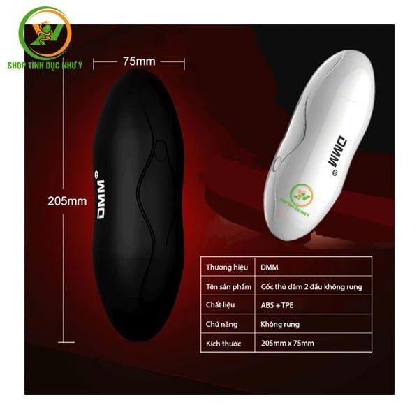 Cốc thủ dâm DMM 2 đầu cầm tay không rung cho nam chính hãng