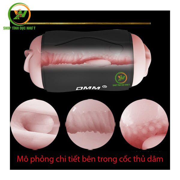 Cốc thủ dâm DMM cho nam 2 đầu có rung cực sướng