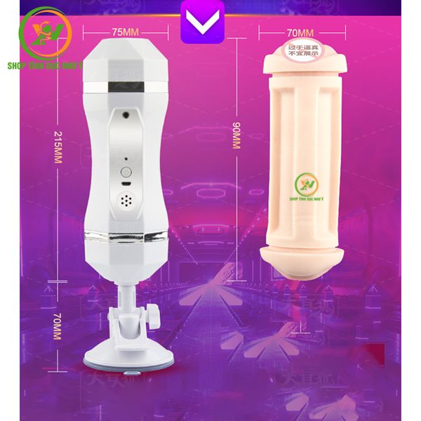 Cốc thủ dâm Snail 2 đầu có hít tường rung 24 chế độ kèm rên