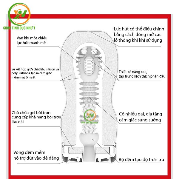 Cốc Thủ Dâm Tenga Vacuum Cup chính hãng Nhật cao cấp