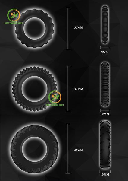 Combo 3 vòng đeo dương vật Titan chống xuất tinh sớm