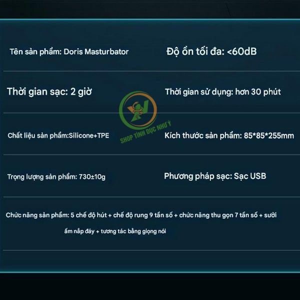 Doris máy bú mút chức năng rung rên kẹp hút cao cấp