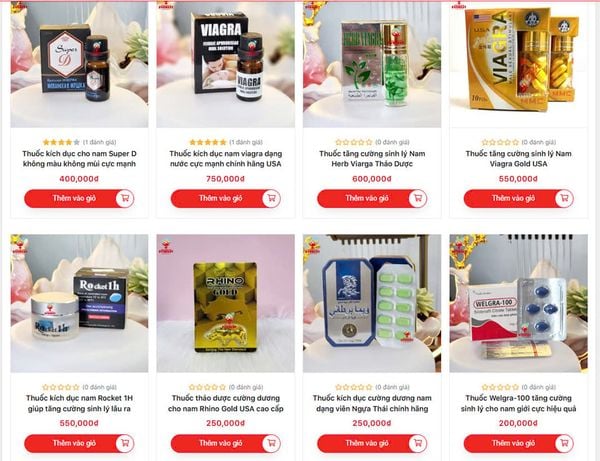 Trên thị trường đang có nhiều loại thuốc kích dục nam với nhiều loại giá