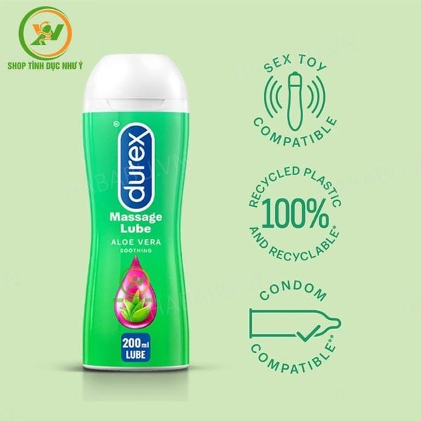 Gel bôi trơn gốc nước Derex Play Message 2 in 1 200ml