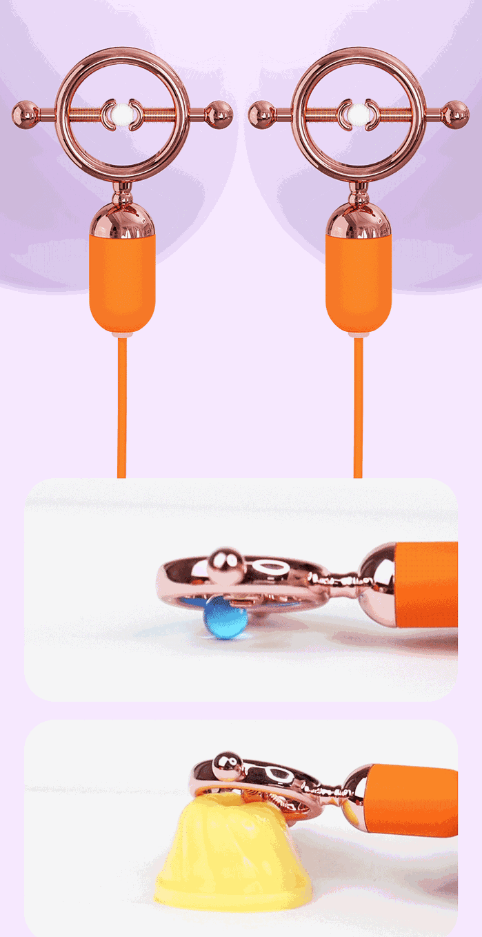Kẹp đầu ti kèm điều khiển có dây Forbidden Lock đồ chơi BDSM