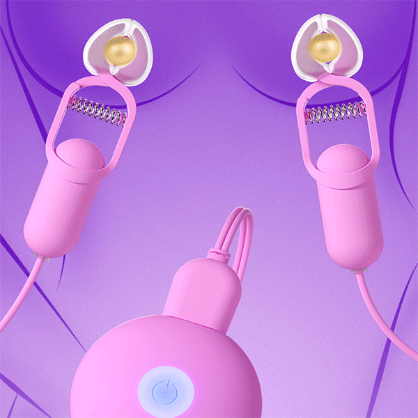 Kẹp đầu ti kèm rung cực mạnh 20 tần số sạc USB đồ chơi BDSM