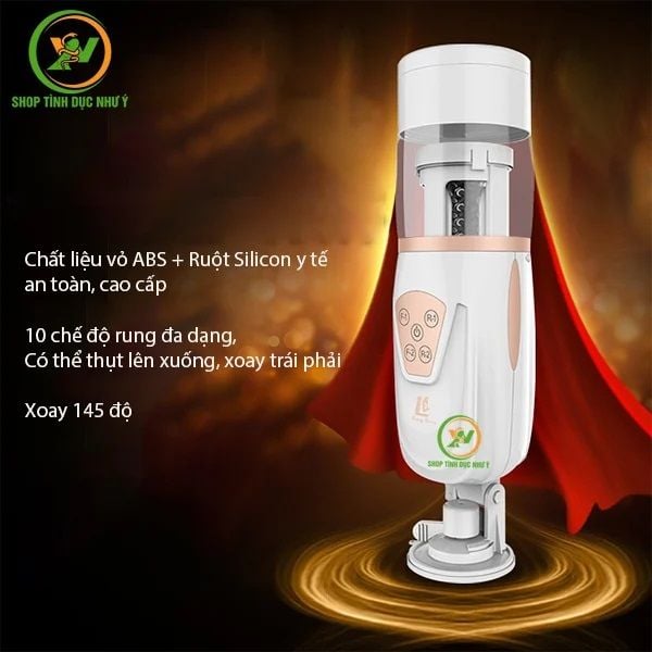 Máy bú cu Stroker kết hợp chức năng xoay và thụt mô phỏng cảm giác quan hệ thật