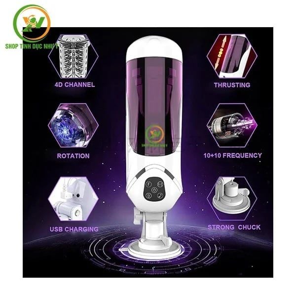 Đây là cỗ máy xoay thụt mạnh mẽ cho mọi tư thế đầy đê mê