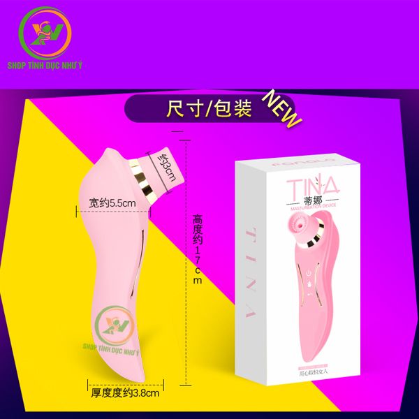 Máy bú mút Tina massage thủ dâm cho nữ kèm rung cực mạnh