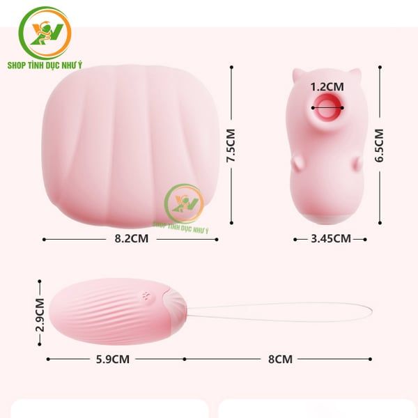 Máy rung 2 trong 1 chức năng rung hút kích thích điều khiển APP