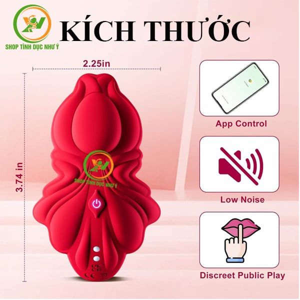 Máy rung massage âm đạo có thể mặc kèm quần lót điều khiển APP