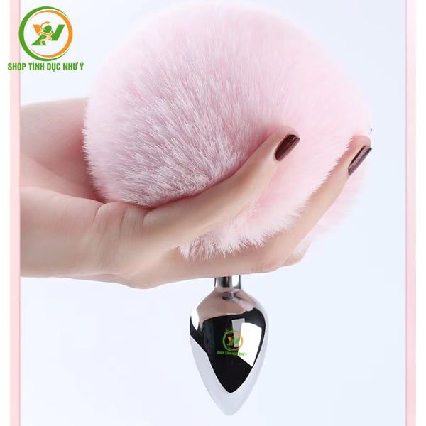 Phích cắm hậu môn Inox đế đuôi thỏ cute đồ chơi BDSM