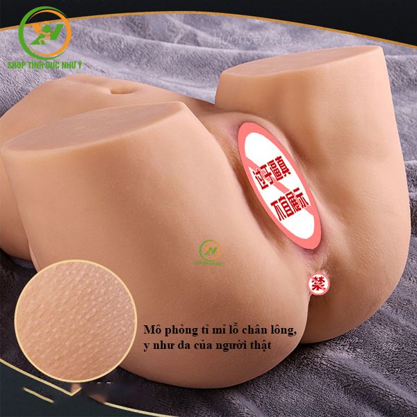 Sextoy mông giả nguyên khối silicon 5,5kg tỏa nhiệt 42 độ