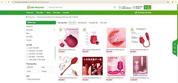 Shop Như Ý chuyên bán trứng rung hoa hồng chính hãng uy tín ở TpHCM