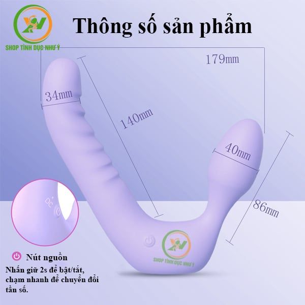 Trứng rung 2 đầu dành cho Les điều khiển bằng APP