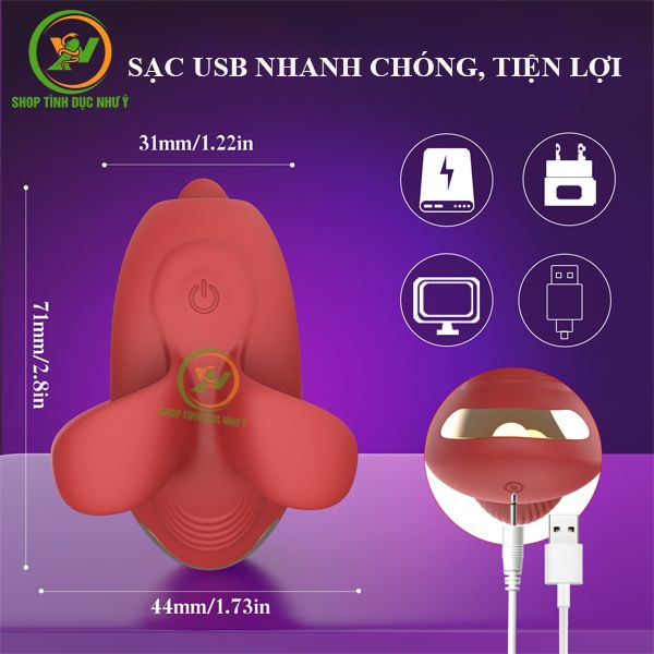 Trứng rung tình yêu massage điểm G thiết kế tay cầm chắc chắn