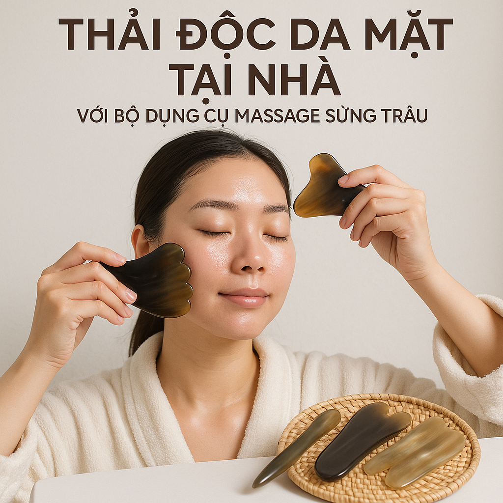 Thải Độc Da Mặt Tại Nhà Với Bộ Dụng Cụ Massage Sừng Trâu – Giải Pháp Tự Nhiên Cho Làn Da Khỏe Mạnh
