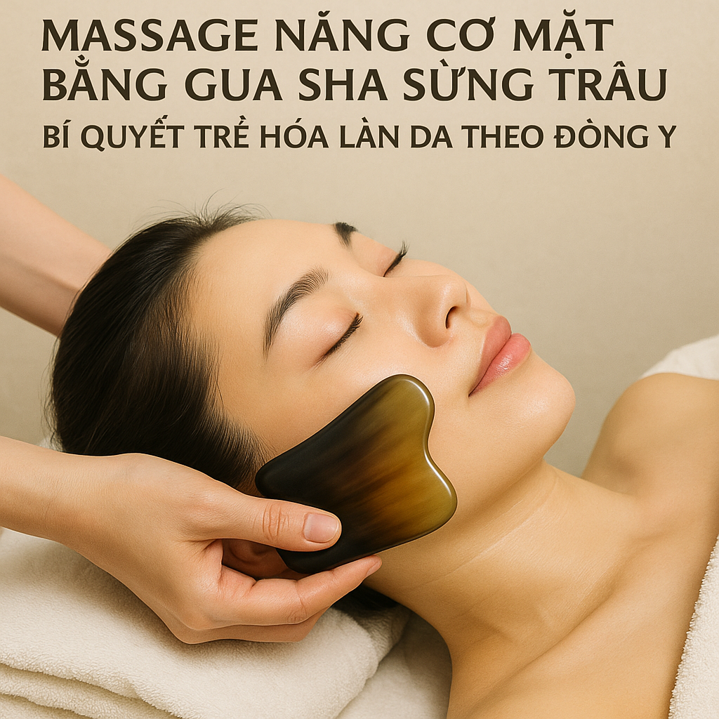 Massage Nâng Cơ Mặt Bằng Gua Sha Sừng Trâu – Bí Quyết Trẻ Hóa Làn Da Theo Đông Y