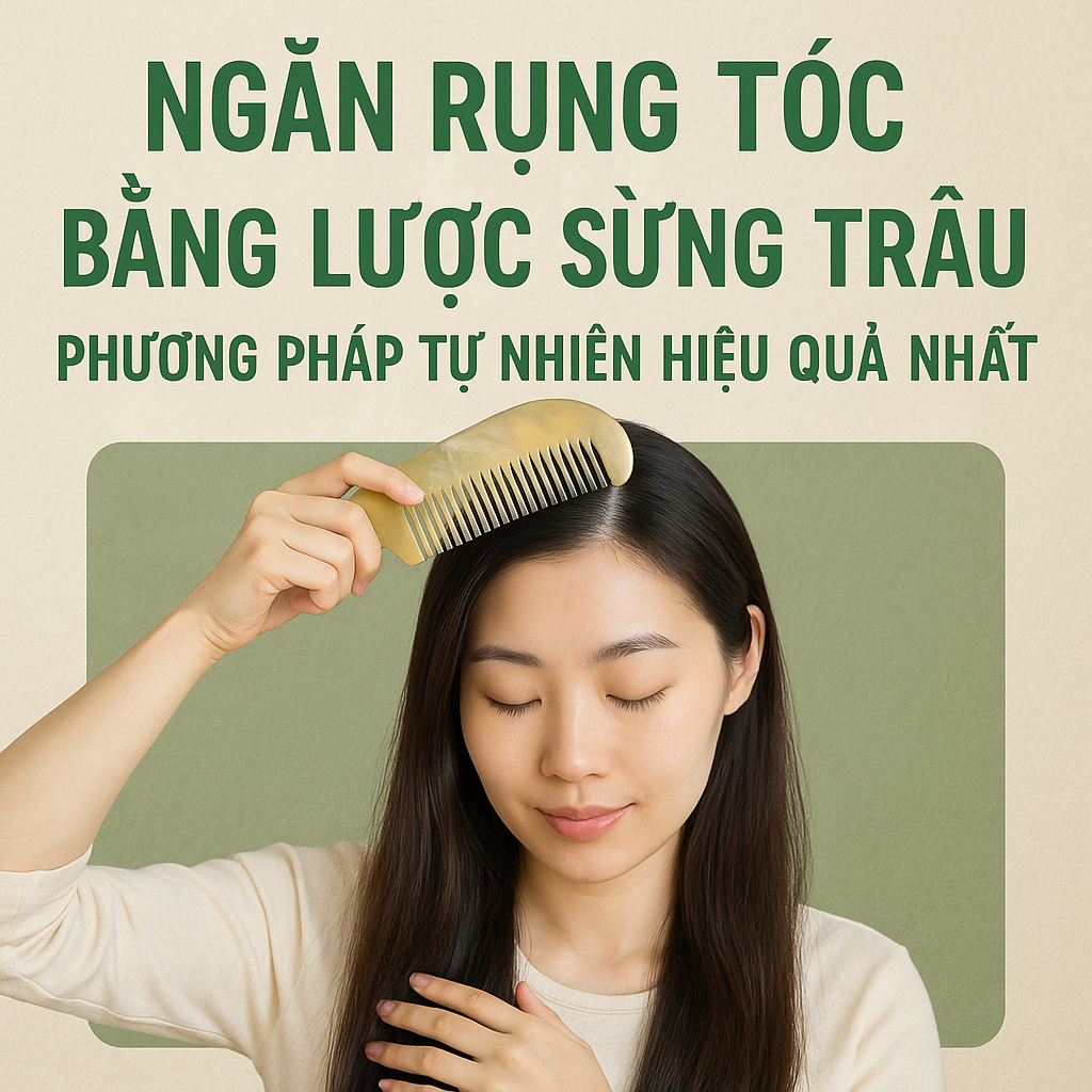 Ngăn Rụng Tóc Bằng Lược Sừng Trâu - Phương Pháp Tự Nhiên Hiệu Quả Nhất