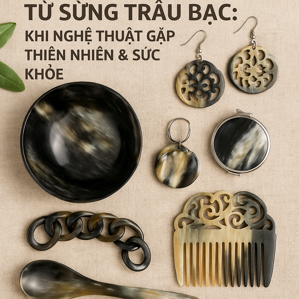 Những Sản Phẩm Thủ Công Tinh Xảo Từ Sừng Trâu Bạc: Khi Nghệ Thuật Gặp Thiên Nhiên & Sức Khỏe