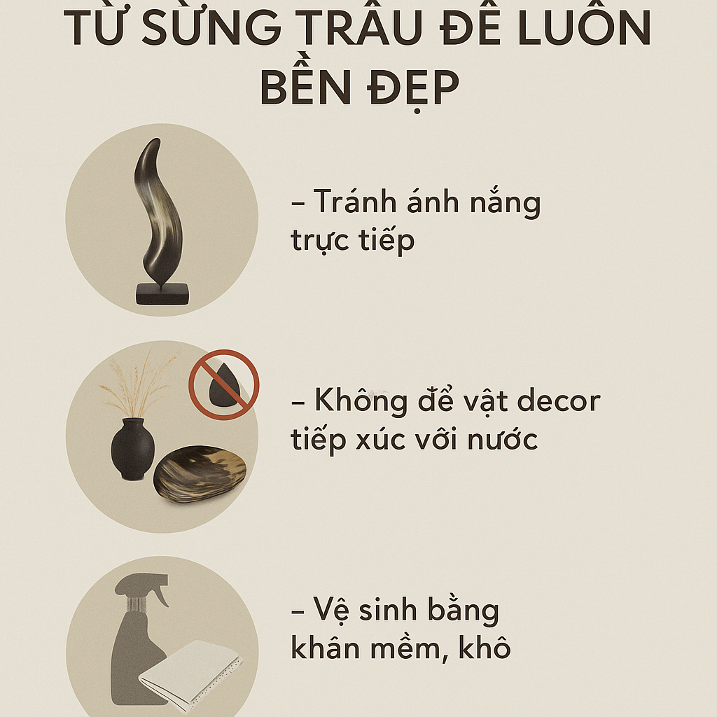 Bảo Quản Đồ Decor Sừng Trâu: Bí Quyết Giữ Bền Đẹp Mới Nhất 2025