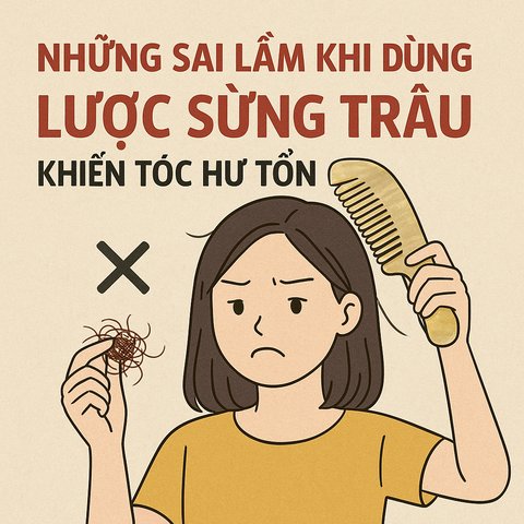 Những Sai Lầm Khi Dùng Lược Sừng Trâu Khiến Tóc Hư Tổn – Bạn Có Mắc Phải?