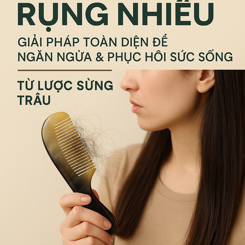 Chải Tóc Rụng Nhiều: Giải Pháp Toàn Diện Để Ngăn Ngừa & Phục Hồi Sức Sống Từ Lược Sừng Trâu