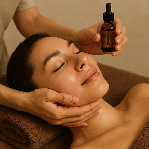 Massage Da Mặt Kết Hợp Tinh Dầu – Cách Giúp Da Căng Bóng Tự Nhiên