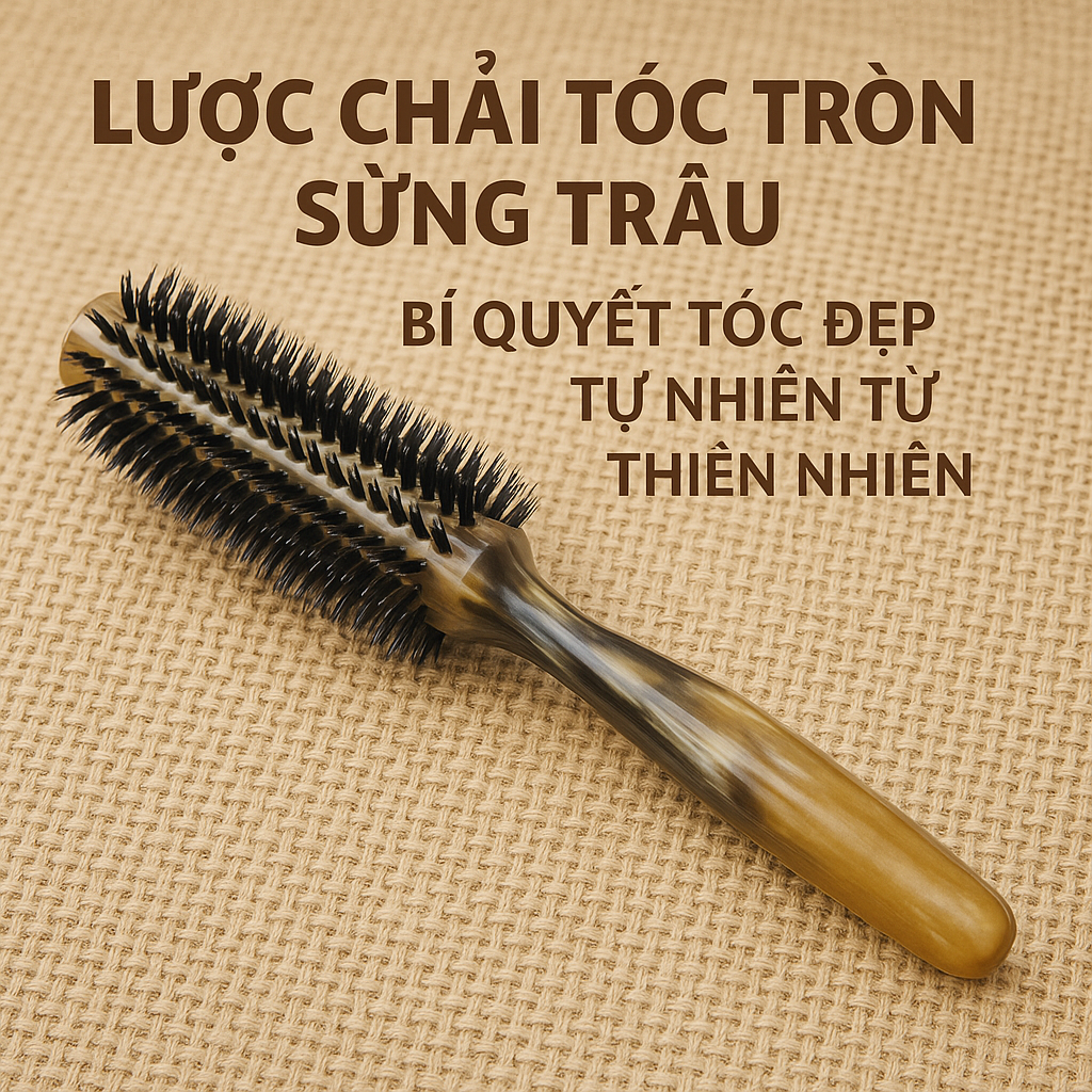 Lược Chải Tóc Tròn Sừng Trâu - Bí Quyết Tóc Đẹp Tự Nhiên Từ Thiên Nhiên