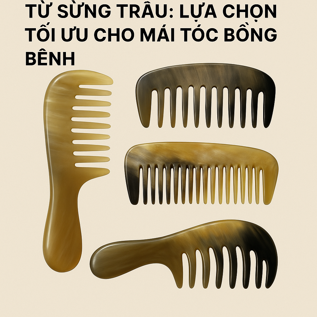 Top Các Mẫu Lược Chải Tóc Xoăn Từ Sừng Trâu: Lựa Chọn Tối Ưu Cho Mái Tóc Bồng Bềnh