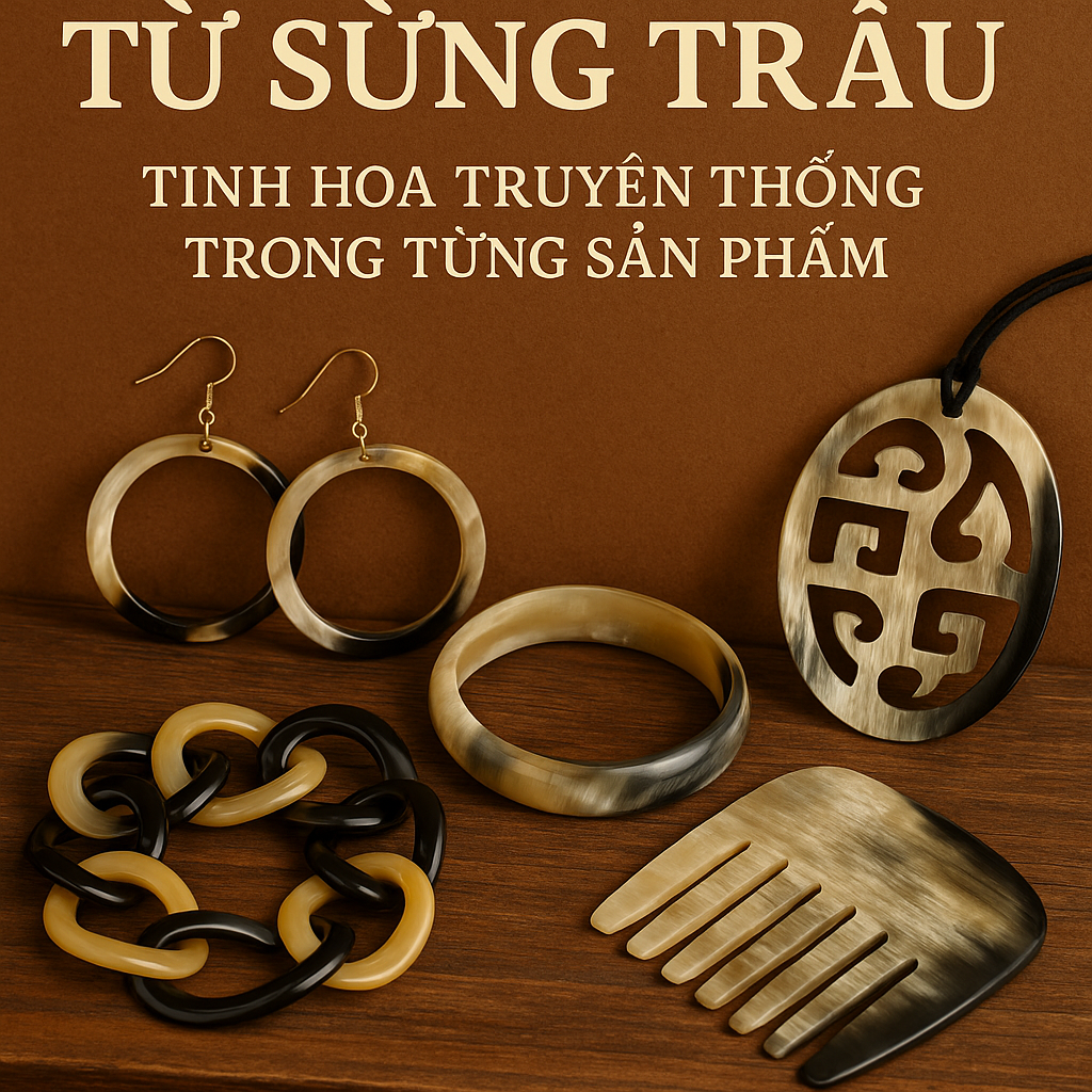 Phụ Kiện Thủ Công Từ Sừng Trâu: Tinh Hoa Truyền Thống Trong Từng Sản Phẩm