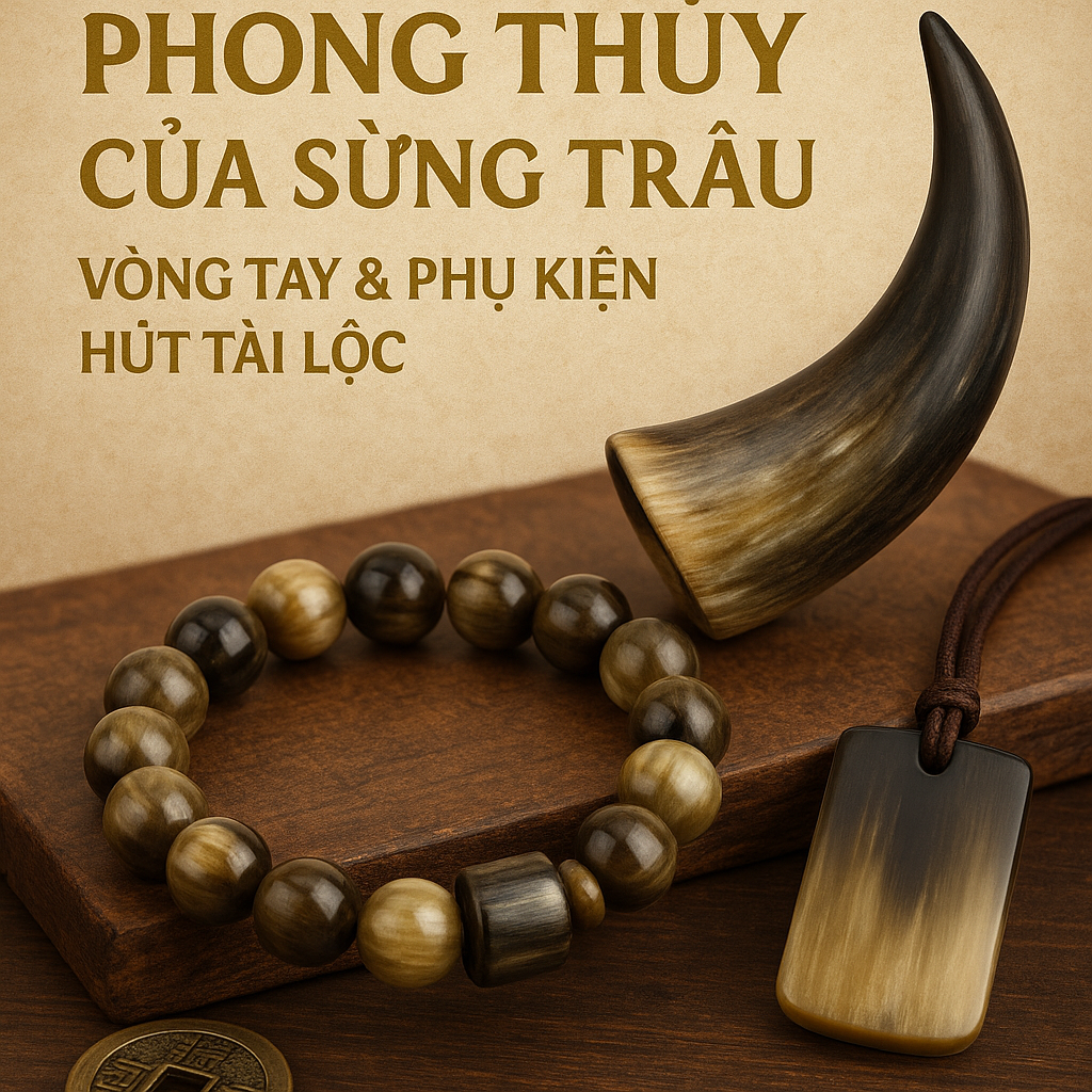 Giá Trị Phong Thủy Của Sừng Trâu: Vòng Tay & Phụ Kiện Hút Tài Lộc