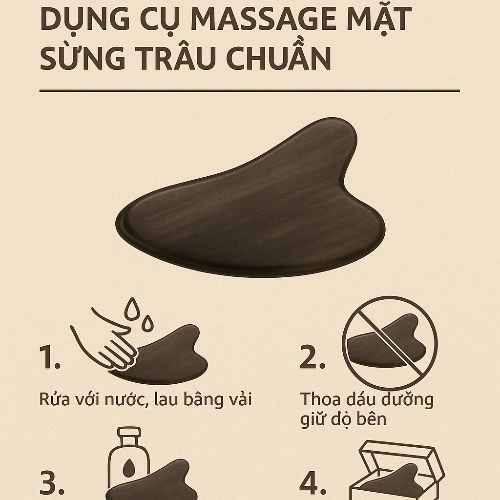Hướng Dẫn Vệ Sinh & Bảo Quản Dụng Cụ Massage Mặt Sừng Trâu Chuẩn