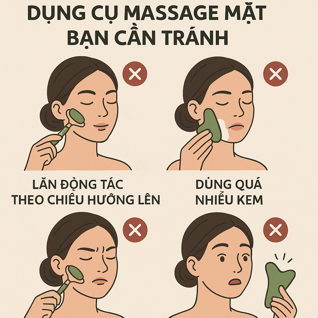 Những Sai Lầm Khi Dùng Dụng Cụ Massage Mặt & Cách Khắc Phục Chi Tiết Nhất Năm 2025