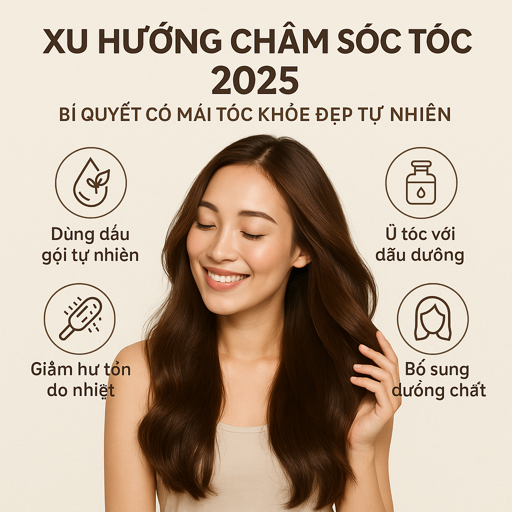 Xu Hướng Chăm Sóc Tóc 2025: Bí Quyết Có Mái Tóc Khỏe Đẹp Tự Nhiên