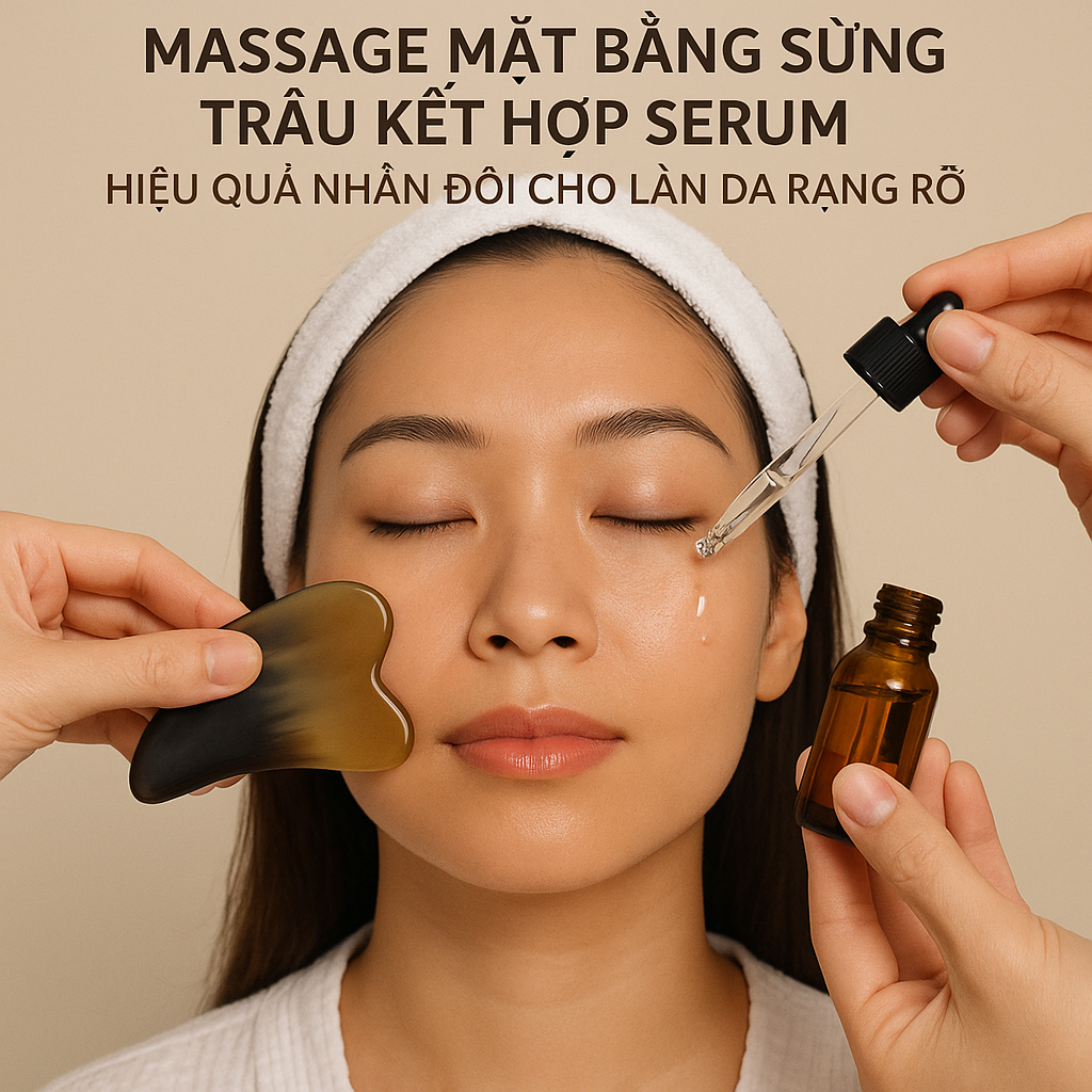 Massage Mặt Bằng Sừng Trâu Kết Hợp Serum – Hiệu Quả Nhân Đôi Cho Làn Da Rạng Rỡ