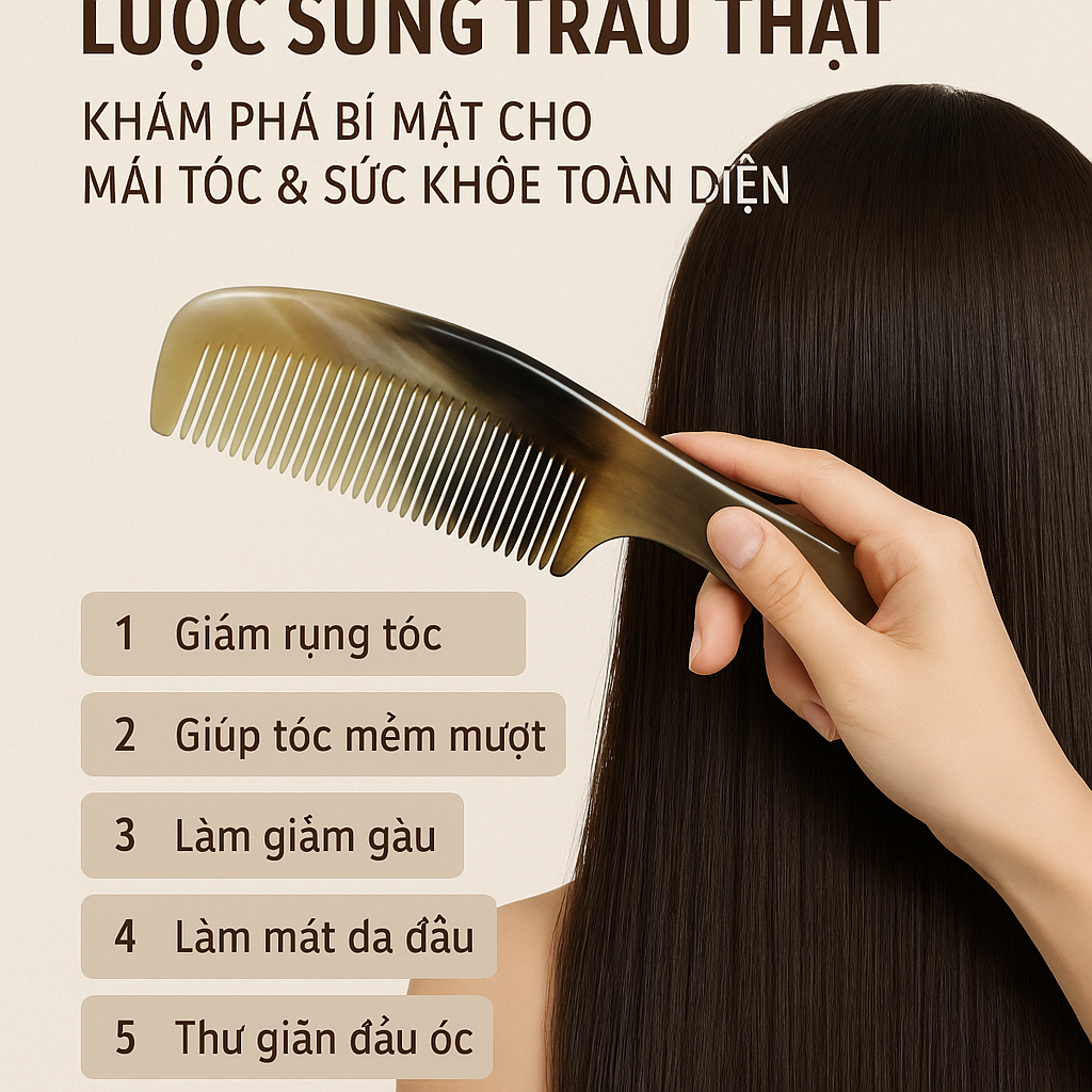 7 Công Dụng Ít Người Biết Của Lược Sừng Trâu Thật: Khám Phá Bí Mật Cho Mái Tóc & Sức Khỏe Toàn Diện