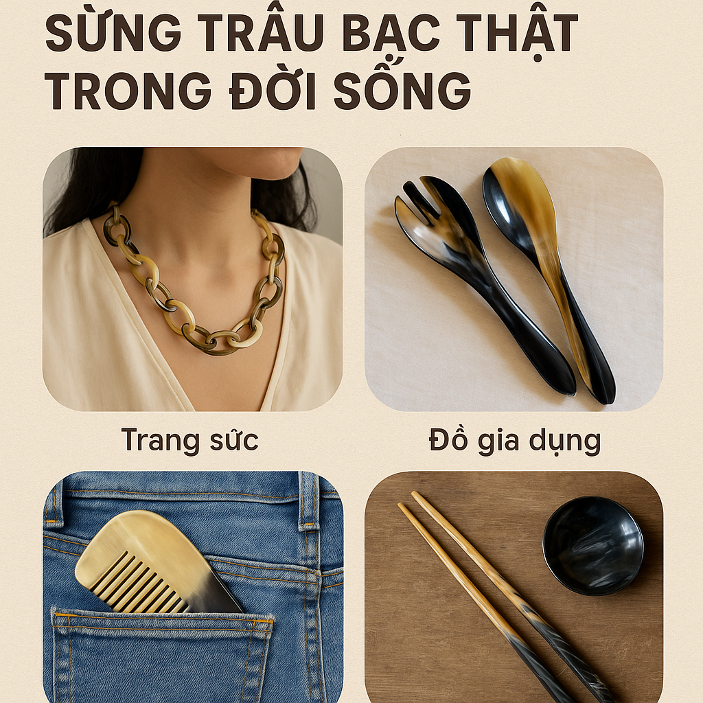 Vì Sao Sừng Trâu Thật Lại Được Bọc Bạc? Lý Do Không Phải Ai Cũng Biết Về Sừng Trâu Bạc Thật Đẳng Cấp
