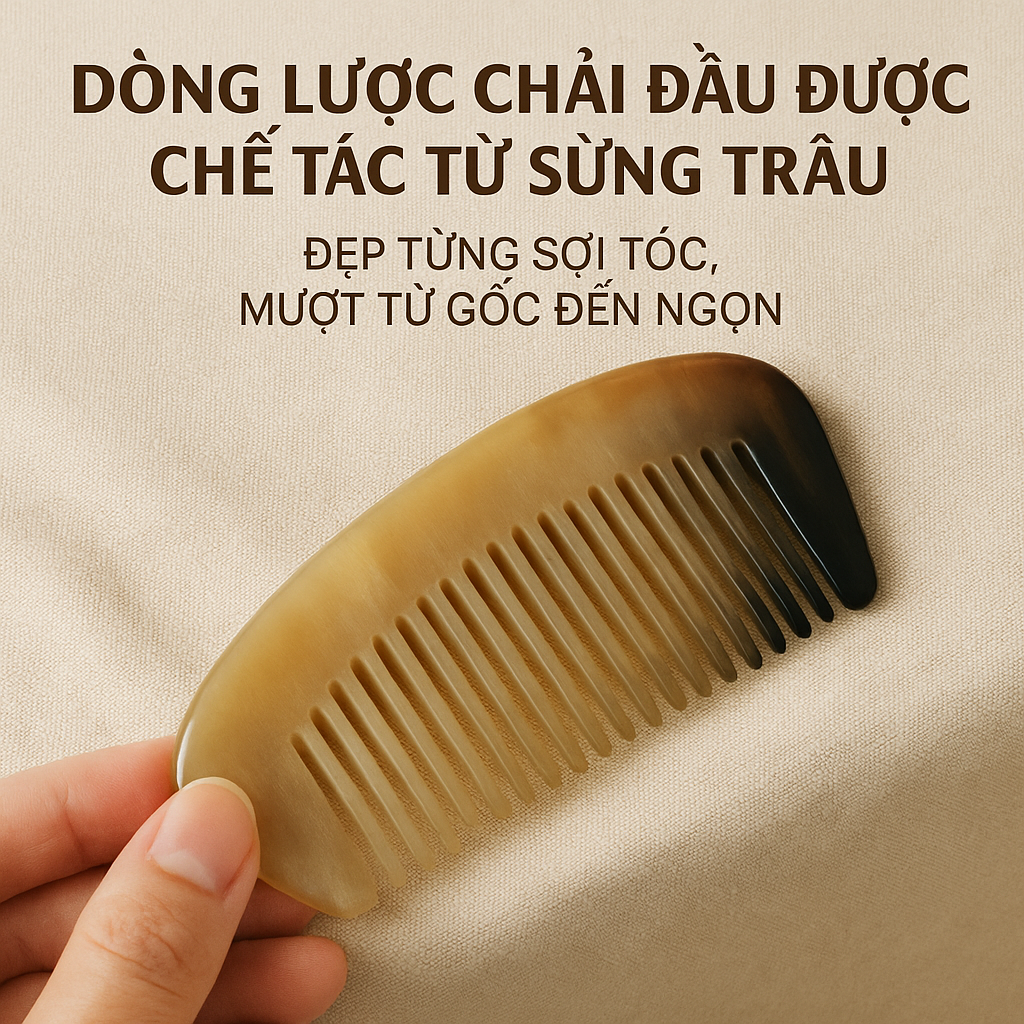 Review Dòng Lược Chải Đầu Được Chế Tác Từ Sừng Trâu – Đẹp Từng Sợi Tóc, Mượt Từ Gốc Đến Ngọn