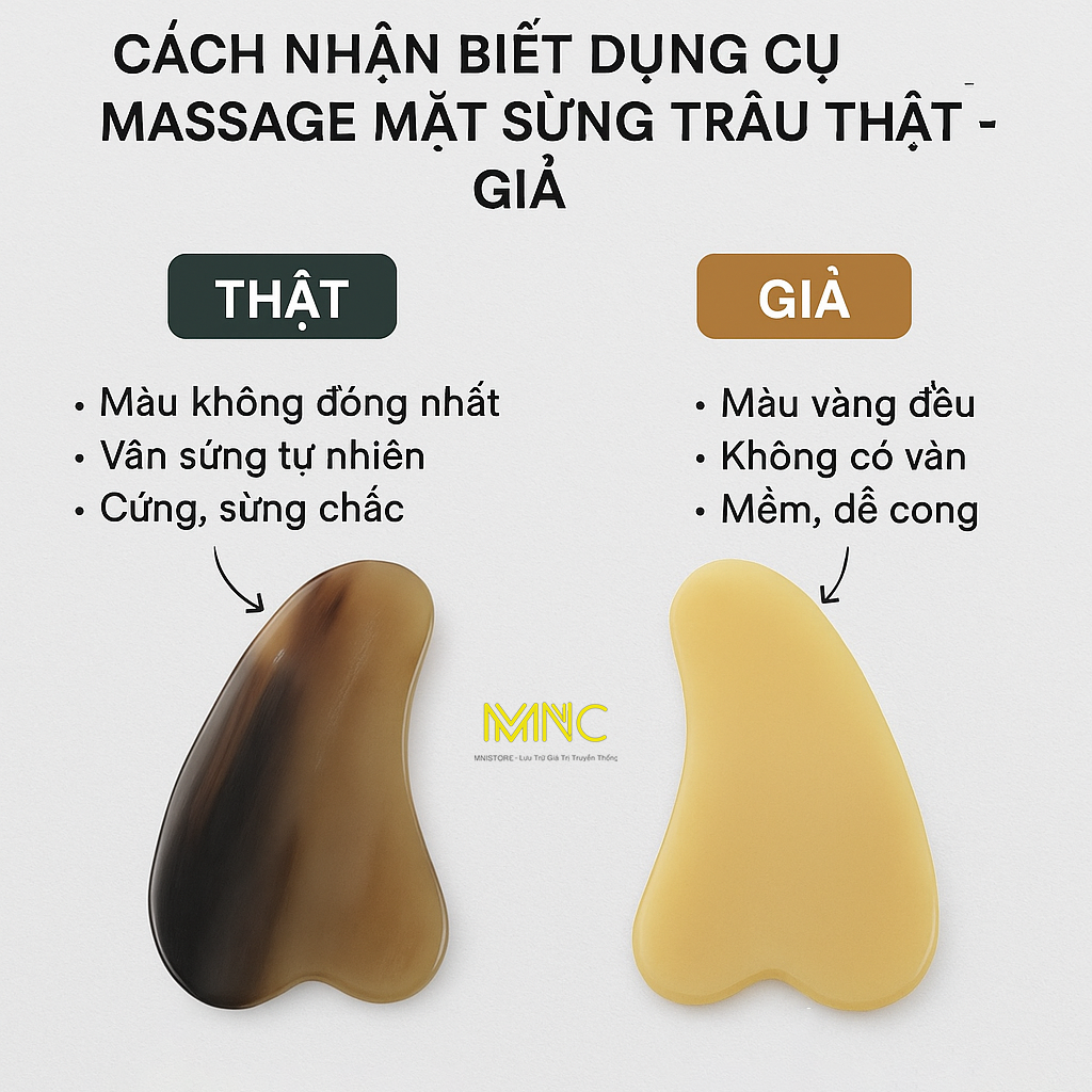 Cách Nhận Biết Dụng Cụ Massage Mặt Sừng Trâu Thật – Giả Chi Tiết 2025