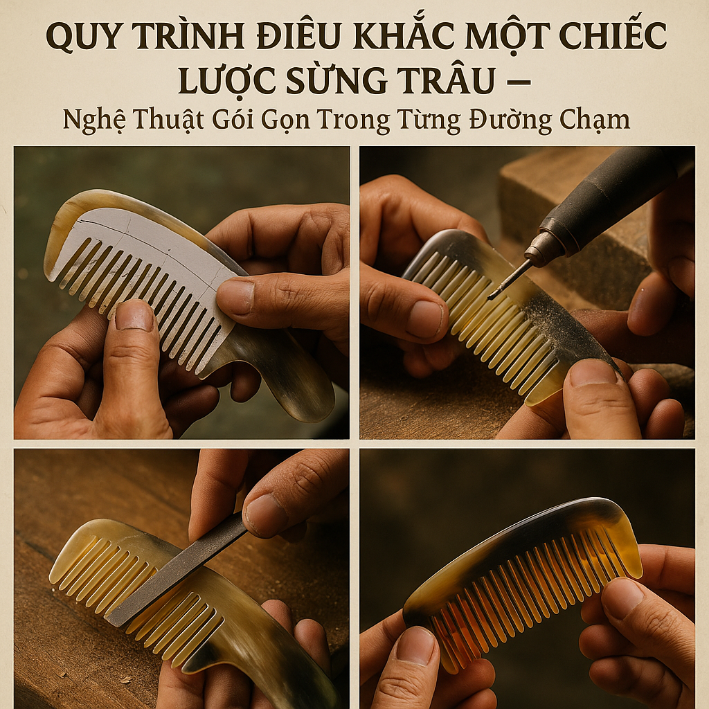 Quá Trình Điêu Khắc Chiếc Lược Sừng Trâu – Câu Chuyện Từ Thiên Nhiên Đến Tuyệt Tác Nghệ Thuật